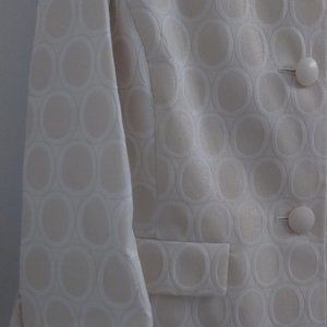 Ivory and Gold 2 Piece Evan Picone Suit Size 14P
